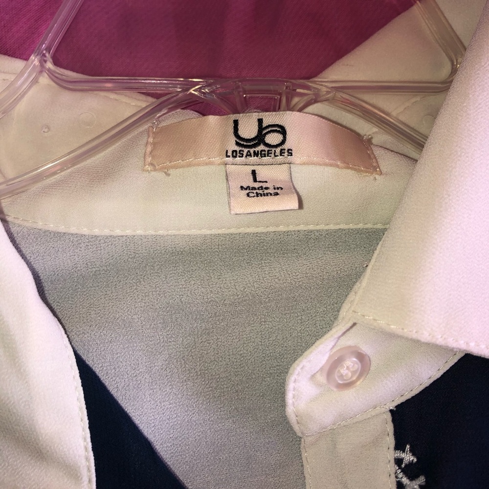 Adorable Sheer Anchor Collared Tank Blouse - Picture 3 of 7
